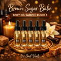 Custom Body Oil Sample Bundle | Brown Sugar Babe 3ml Dropper Set (5-Piece)