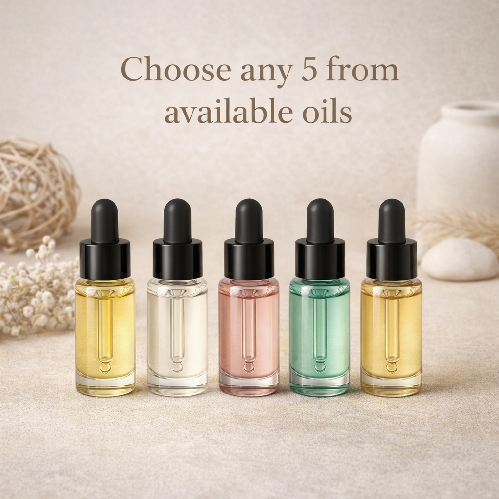 Custom Perfume Oil Sample Bundle | Sand + Fog 5ml Dropper Set (5-Piece)